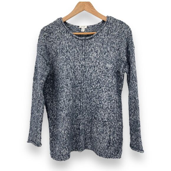 Pure Jill Blue Knit Pullover Cotton Blend Sweater Women's XS Petite - Picture 1 of 6